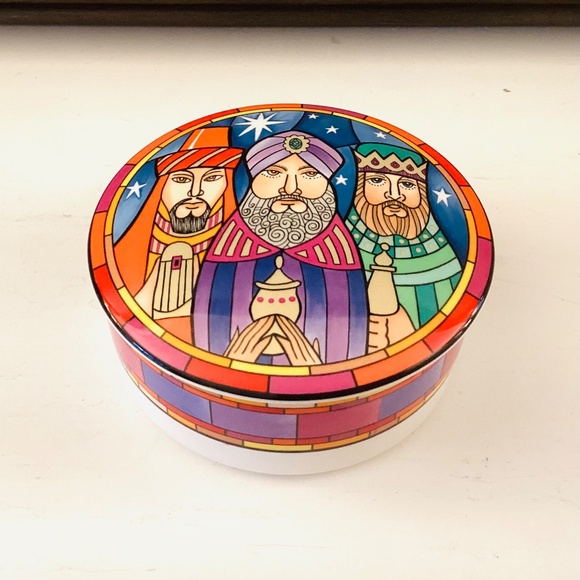 Mikasa Designer Christmas Trinket Box Three Wise Men By Dan Scannell MCM Japan - Picture 10 of 10